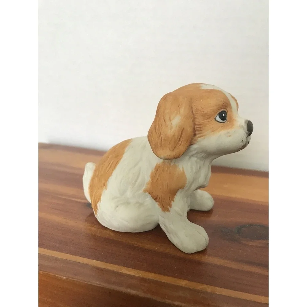 HOMCO Cocker Spaniel Puppy Dog 1990 Porcelain Bisque Figurine Lot TAKE ME HOME !